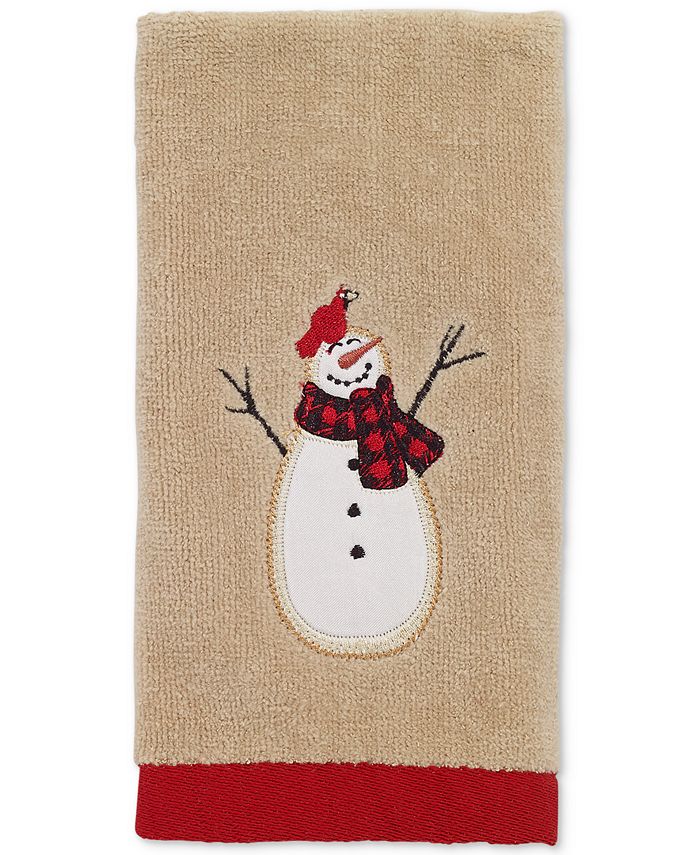 Avanti Snowman Gathering Fingertip Towel Macy's