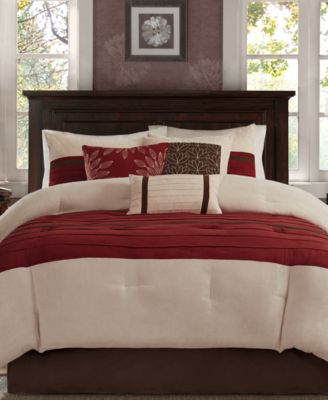 Palmer Faux-Suede 7-Pc. Comforter Sets