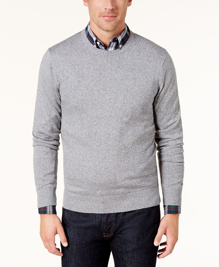 Tommy Hilfiger Men's Solid Cashmere Blend Sweater, Created for Macy's ...