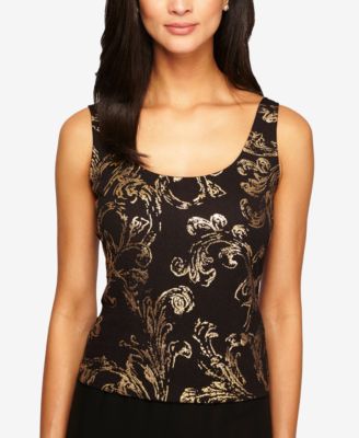 Alex Evenings Metallic Scroll Jacket & Shell