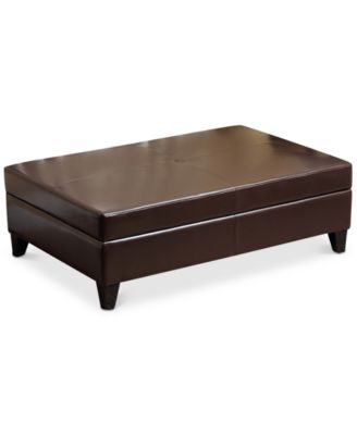 Abbyson Living - Drake Flip-Top Storage Ottoman, Quick Ship