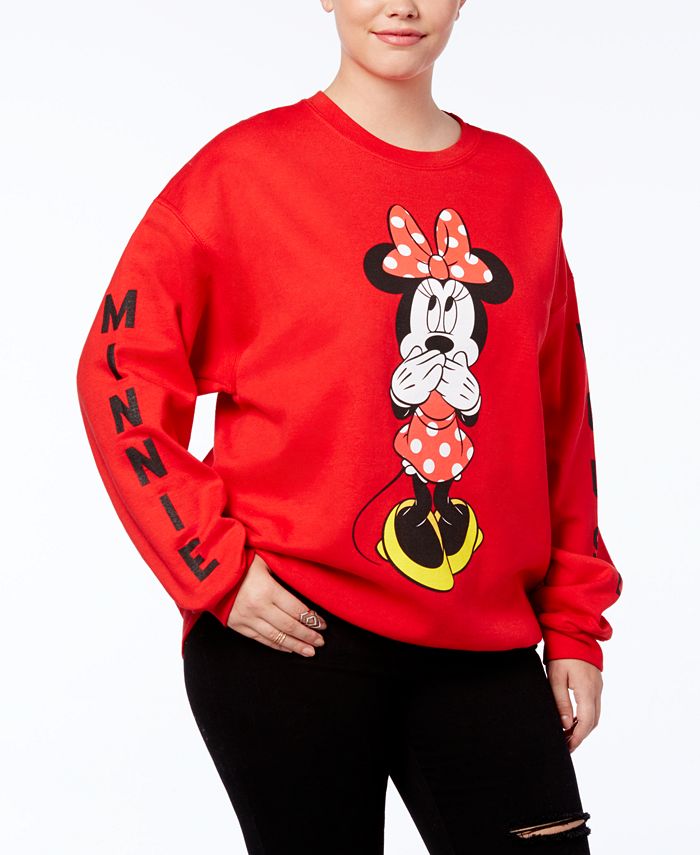 New Women's Hoodie Set Disney Minnie Print Sportswear Fleece Sweater  Sweatpants Casual Ladies Pullover Sports Women 2 Piece Set