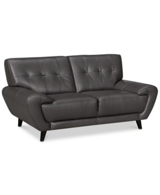Furniture - Lanz Leather Loveseat, Created for Macy's