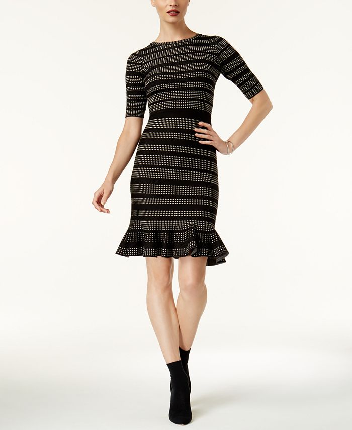 Peplum shop sweater dress