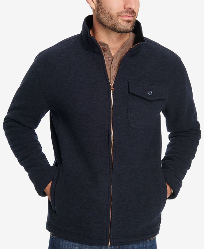 Weatherproof Vintage Men's Mélange Fleece-Lined Full-Zip Sweater ...
