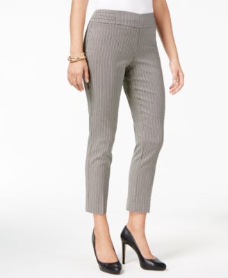 JM Collection - Rivet-Trim Ankle Pants