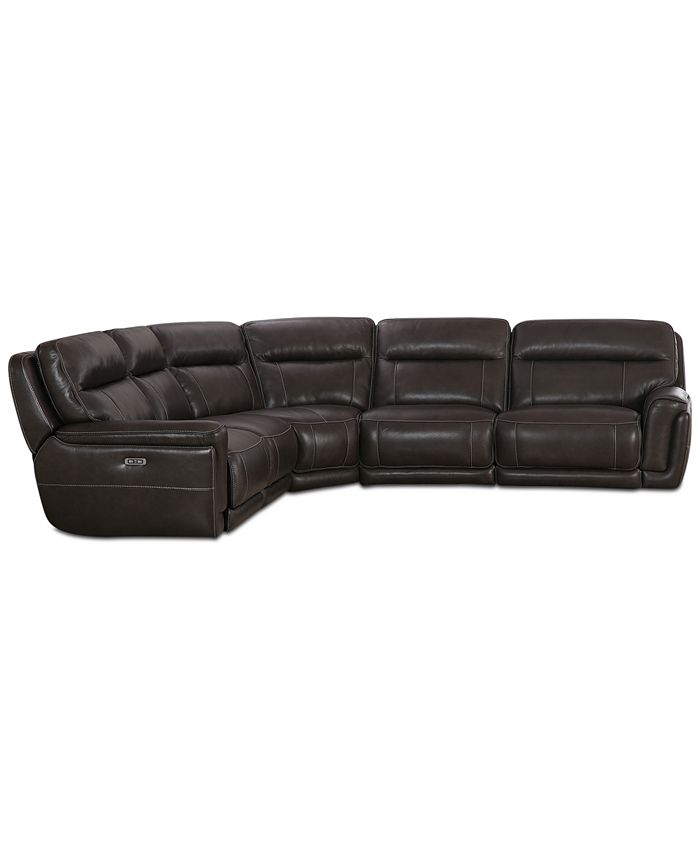 Summerbridge leather shop sectional