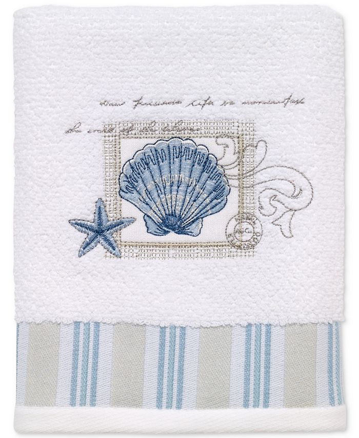 Avanti Island View Cotton Embroidered Hand Towel Macy's