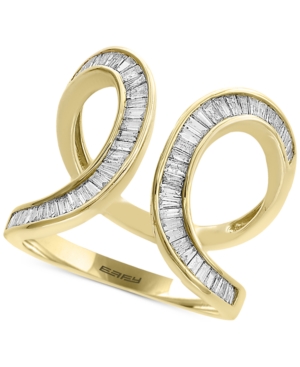 image of D-Oro by Effy Diamond Baguette Swirl Ring (3/4 ct. t.w.) in 14k Gold