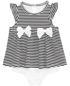 Baby Girls Striped Skirted Romper, Created for Macy's