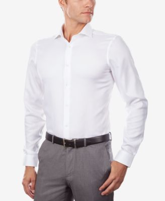 calvin klein men's dress shirts non iron slim fit solid