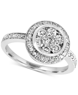 EFFY Collection EFFY® Diamond Halo Cluster Ring (1 ct. t.w.) in 14k ...