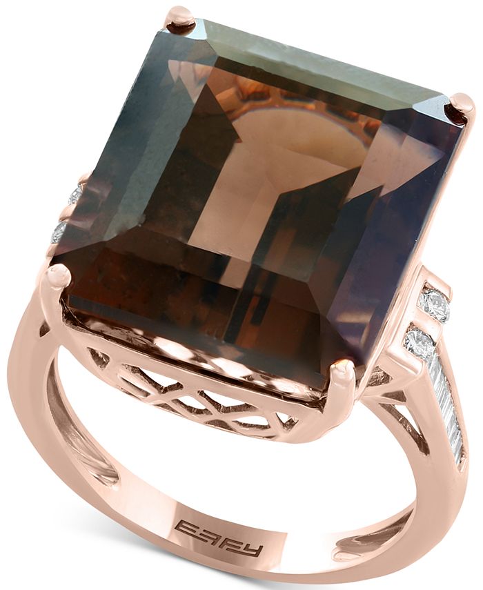 EFFY Collection EFFY Smoky Quartz 16 9 10 ct. t.w. Diamond 1