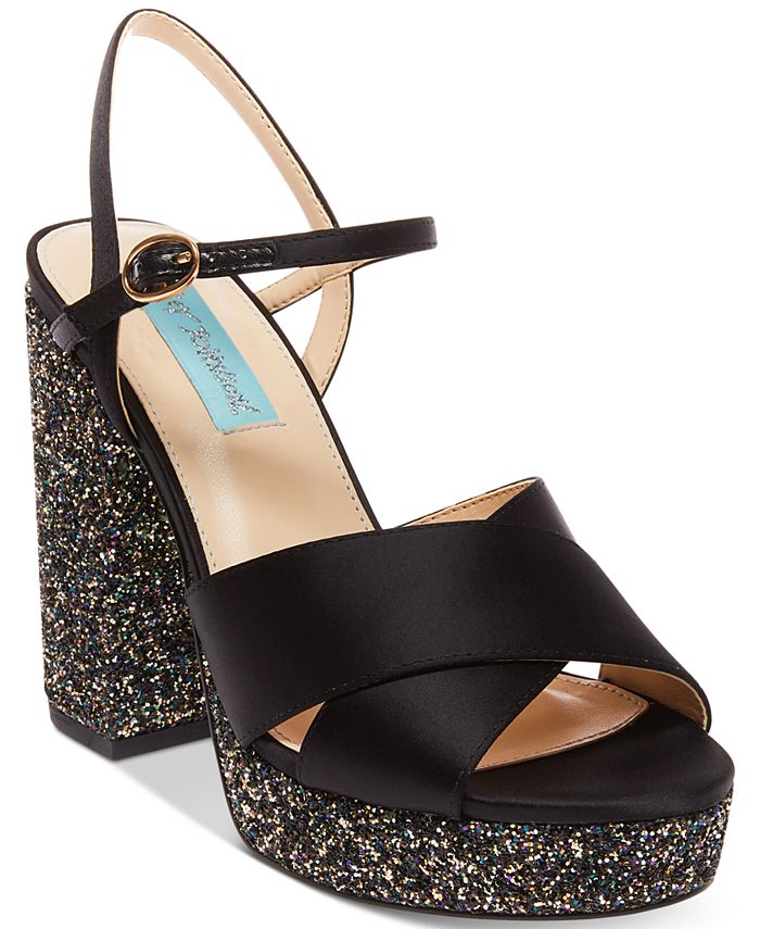 Blue by betsey johnson block heel hotsell