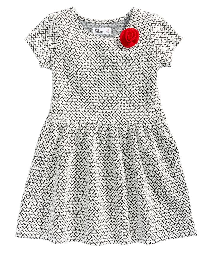 Epic Threads Double Knit Heart Dress, Little Girls, Created for Macy's ...