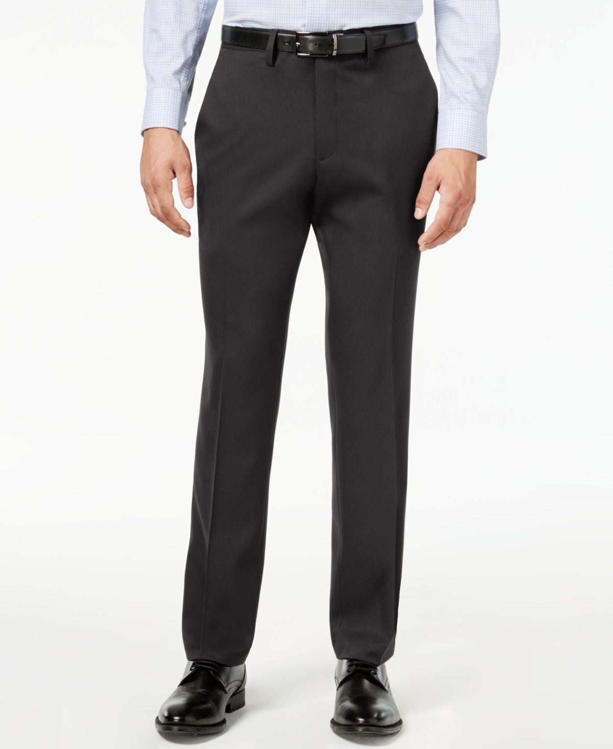 Men's Slim-Fit Stretch Gabardine Dress Pants - Charcoal