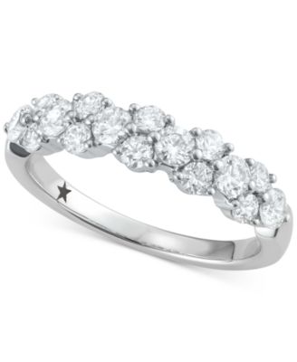 Macy's Star Signature Diamond - Certified ™ Garland Cluster Ring (1 ct. t.w.) in 14k White Gold