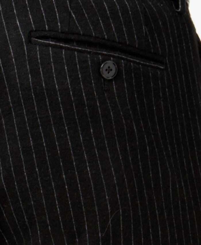 Bar III Men's Slim-Fit Black Stripe Knit Suit Pants, Created for Macy's ...