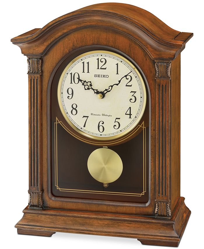 Seiko Traditional Classics Wooden Pendulum Mantel Clock Macy's