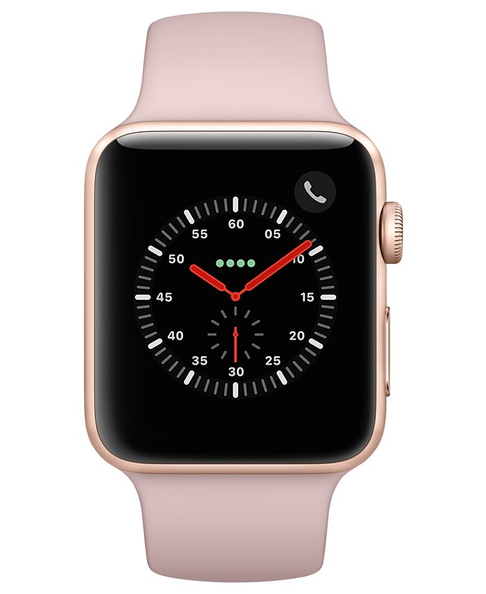 Apple Watch Series 3 (GPS + Cellular), 42mm Gold Aluminum Case with ...