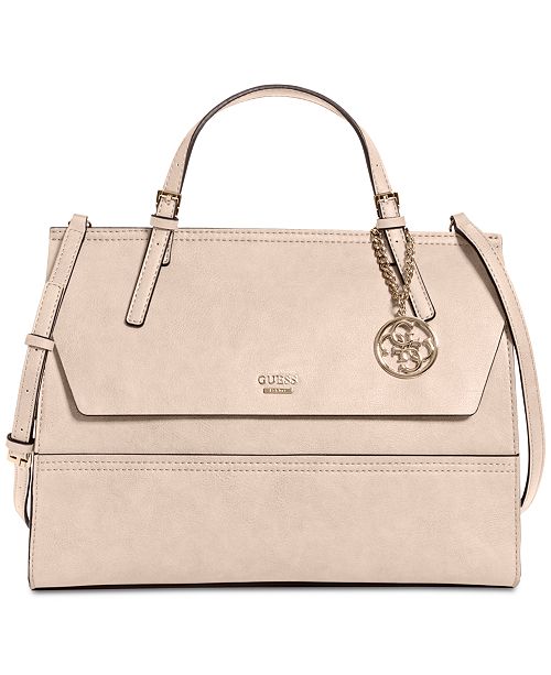 GUESS Huntley TopHandle FlapFront Satchel Handbags & Accessories