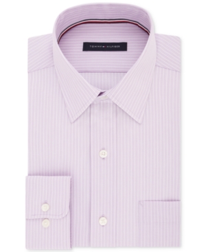 UPC 719250543495 product image for Tommy Hilfiger Men's Big and Tall Classic Fit Non-Iron Stripe Dress Shirt | upcitemdb.com