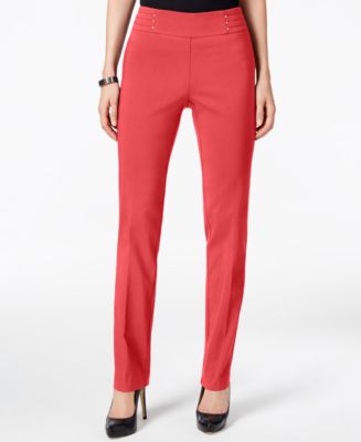 JM Collection Petite Studded Pull-On Pant