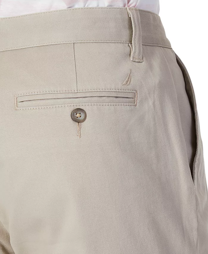 Men's Classic-Fit Stretch Solid Flat-Front Chino Deck Pants - thumbnail 4