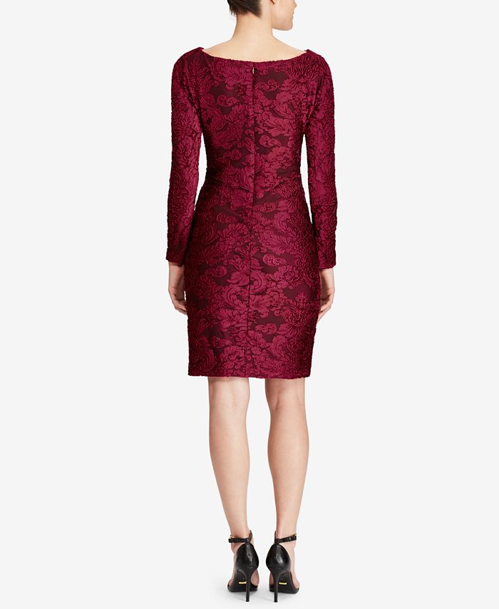 Lauren Ralph Lauren Velvet FloralPattern Dress Macy's