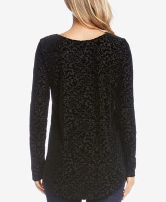 Karen Kane Velvet Burnout Top