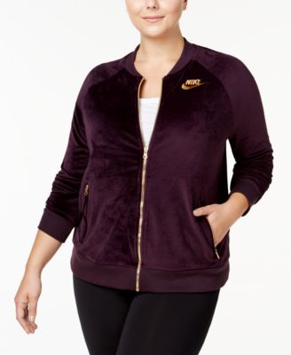 plus size velour jacket