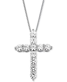 Cross Pendant Necklace (1 ct. t.w.) in 14k Gold or White Gold