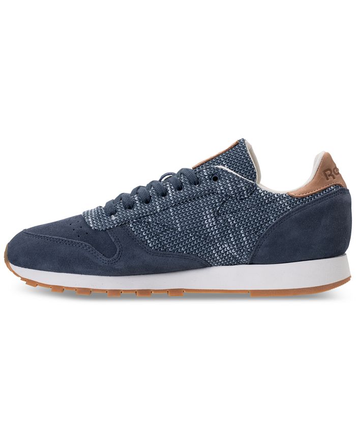 Reebok Men's Classic Leather EBK Casual Sneakers from Finish Line Macy's