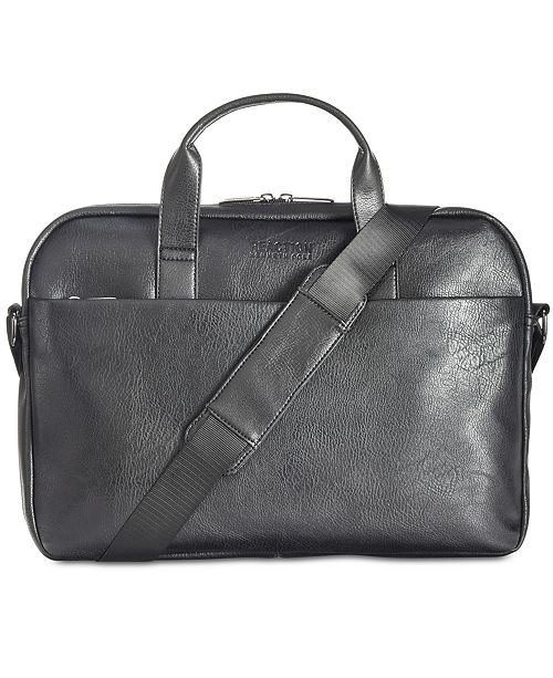 Kenneth Cole Reaction Men's Slim Faux-Leather Briefcase & Reviews - All ...