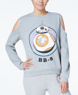 Star Wars - Juniors' BB-8 Graphic Cold-Shoulder Sweatshirt