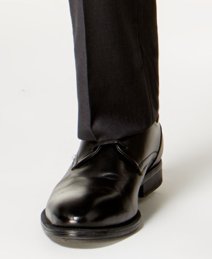 DKNY Men's Slim-Fit Charcoal & Burgundy Pinstripe Suit - Macy's