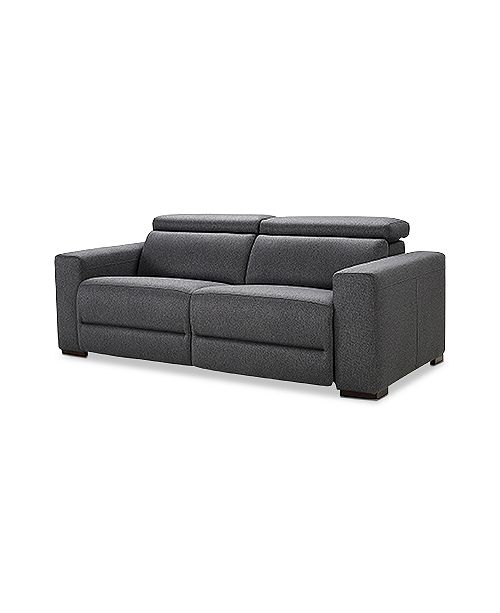 Furniture Nevio 82" 2Pc. Fabric Sofa with 2 Power Recliners and