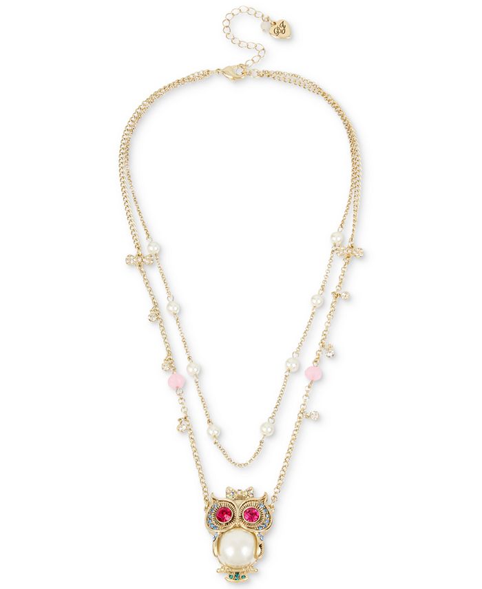 Betsey johnson owl shop necklace
