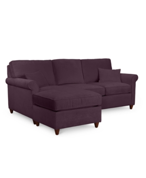 FURNITURE LIDIA 82" FABRIC 2-PC. REVERSIBLE CHAISE SECTIONAL SOFA WITH STORAGE OTTOMAN