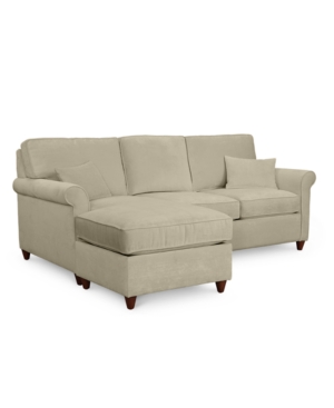 FURNITURE LIDIA 82" FABRIC 2-PC. REVERSIBLE CHAISE SECTIONAL SOFA WITH STORAGE OTTOMAN