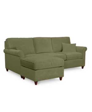 FURNITURE LIDIA 82" FABRIC 2-PC. REVERSIBLE CHAISE SECTIONAL SOFA WITH STORAGE OTTOMAN