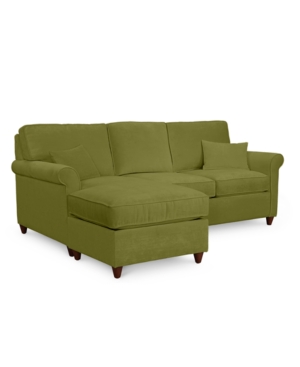 FURNITURE LIDIA 82" FABRIC 2-PC. REVERSIBLE CHAISE SECTIONAL SOFA WITH STORAGE OTTOMAN