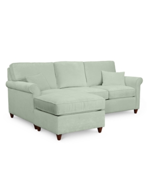 FURNITURE LIDIA 82" FABRIC 2-PC. REVERSIBLE CHAISE SECTIONAL SOFA WITH STORAGE OTTOMAN