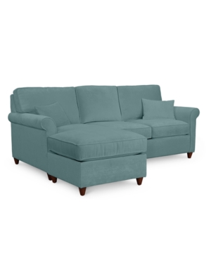 FURNITURE LIDIA 82" FABRIC 2-PC. REVERSIBLE CHAISE SECTIONAL SOFA WITH STORAGE OTTOMAN