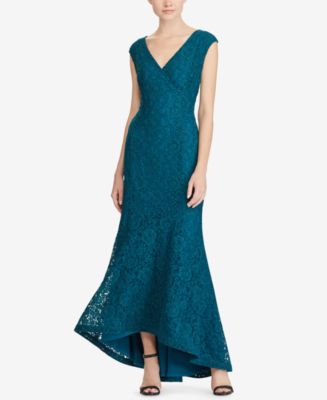 Lauren Ralph Lauren Women's Floral Lace Dress, Meridian Jade, 14