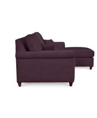 Lidia 82" Fabric 2-Pc. Reversible Chaise Sectional Sofa with Storage Ottoman - Custom Colors, Created for Macy's