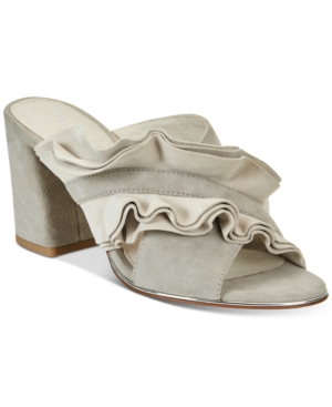image of Kenneth Cole New York Women-s Laken Ruffled Slides Women-s Shoes