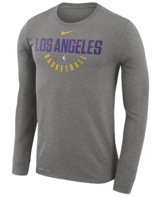 Los Angeles Lakers Practice Men's Nike Dri-FIT NBA Long-Sleeve T