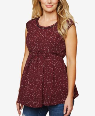 Motherhood Maternity - Maternity Printed Babydoll Blouse