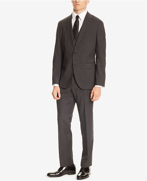 Hugo Boss BOSS Men's Regular/ClassicFit Micro Check ThreePiece Suit